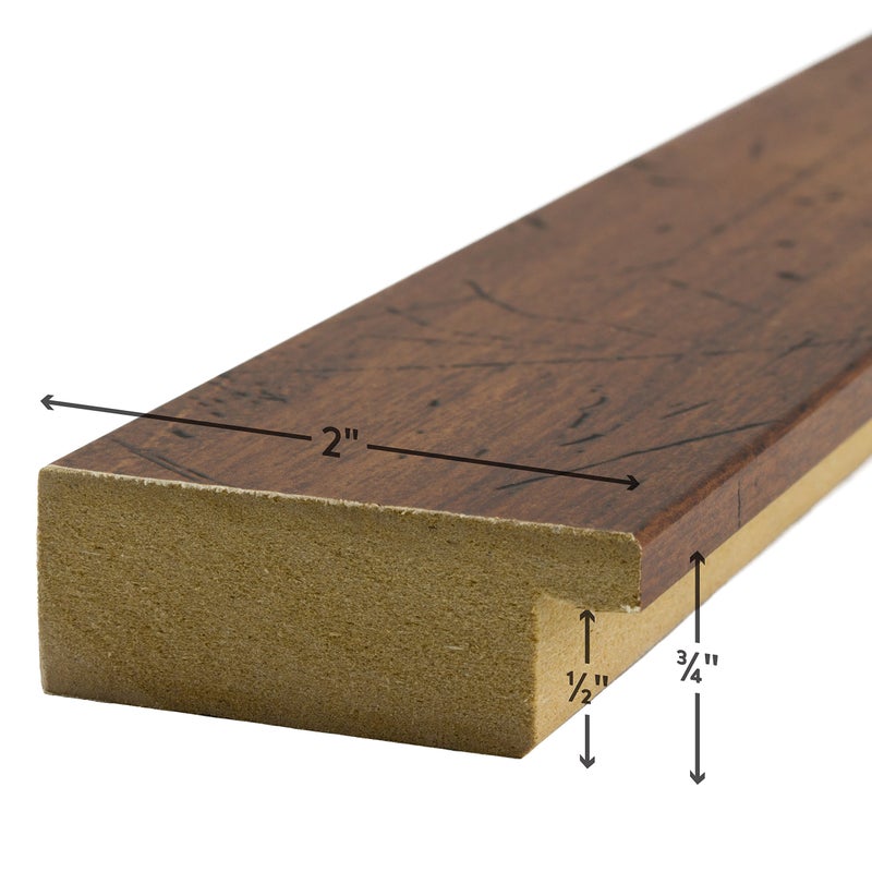 Craig Frames 10x13 Picture Frame â€“ FM74DKW Series, 2-Inch Wide Moulding, Smooth Dark Brown Finish, Wall Display for Photos or Art - Image 2